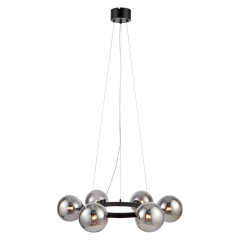 Markslöjd Lampa wisząca CIRCLE czarna 6xG9