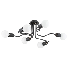 Alfa Lampa HARP czarna 6xE27