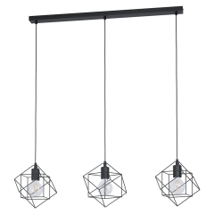 Eglo Lampa wisząca STRAITON czarna listwa 3xE27