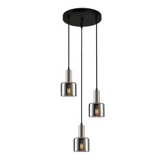 Italux Lampa wisząca SANTIA śr.12cm nikiel satynowy 3xE27