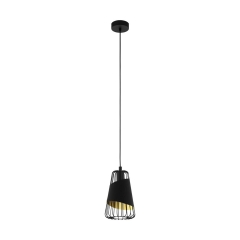 Eglo Lampa wisząca AUSTELL czarna śr.16,5cm E27