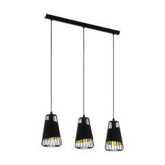 Eglo Lampa wisząca AUSTELL czarna 3xE27