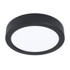 Eglo Plafon LED FUEVA 5 czarny śr.16cm 10,5W 3000K