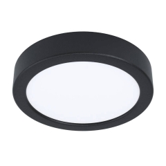 Eglo Plafon LED FUEVA 5 czarny śr.16cm 10,5W 4000K