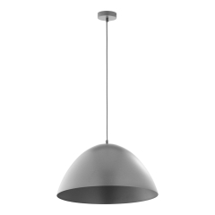 Lampa wisząca FARO szara szeroka 50cm E27