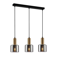 Italux Lampa wisząca SANTIA śr.12cm mosiądz 3xE27