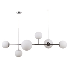 Italux Lampa wisząca VAILANTE srebrna 2xE27 4xE14
