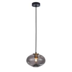 Italux Lampa wisząca HATELLA śr.22cm mosiądz E27