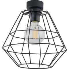 TK Lighting Plafon DIAMOND NEW szer. 30 cm czarny E27