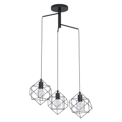 Eglo Lampa wisząca STRAITON czarna 3xE27