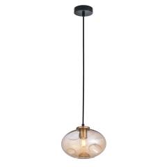 Italux Lampa wisząca HATELLA śr.22cm mosiądz E27