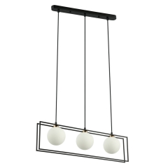 Italux Lampa wisząca GROSETTA czarna 3xG9
