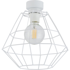 TK Lighting Plafon DIAMOND NEW szer. 28 cm biały E27