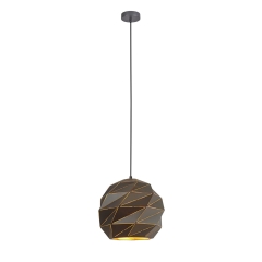 Italux Lampa wisząca PALERMO śr.32cm antracyt E27