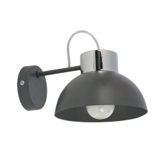 TK Lighting Kinkiet TEDI czarny szer.24cm 1x60W E27