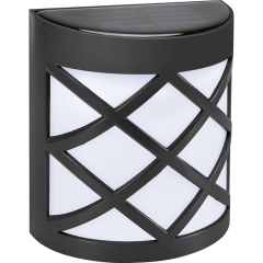 Kinkiet solarny czarny kratka 6 x LED