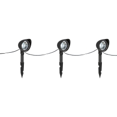 Reflektory solarne 3 szt. LED łańcuch dł. 5 m