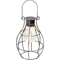Latarenka solarna DIAMOND srebrna 3 x LED