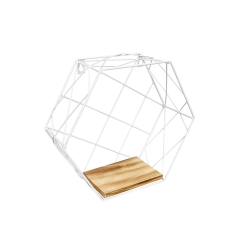Emergo Półka metalowa hexagon L biała