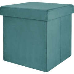 Puf składany DARK WONDER turkusowy 38 cm x 38 cm