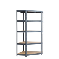 Regał metalowy narożny 180 x 90 x 90 x 40 cm 5 półek 175 kg