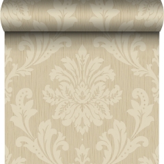 Tapeta CREAM DAMASK winylowa na papierze beżowa