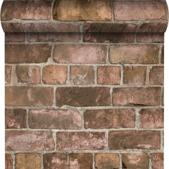 Tapeta LEEDS BRICK winylowa na papierze czerwona