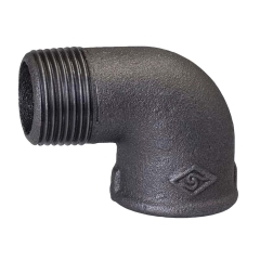 OPAL Kolano nakrętno - wkrętne A4 NR7 czarne 3/4" 90 st.