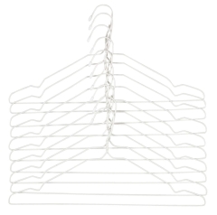 Wieszaki metalowe białe 43cm 10szt