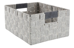 Kosz pojemnik pleciony 25x33x15cm szary