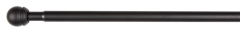 Karnisz regulowany 120-210 cm czarny rurka pojedynczy