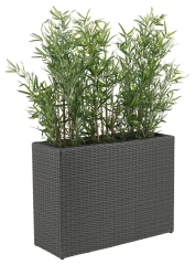 Donica doniczka 30x83x60 szara technorattan
