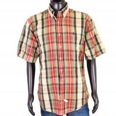 *S Ralph Lauren Mens Shirt Short Sleeve Checks L