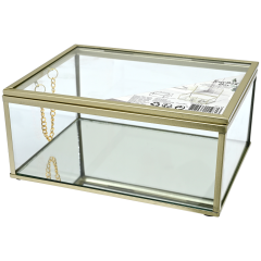 Szklane pudełko na biżuterię 15x10x5,5cm Różne warianty