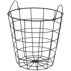 Metalowy kosz z uchwytami 29x29,5 cm ażurowy loft na owoce