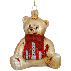 Szklana zawieszka świąteczna White label Ok. 10x5cm Różne warianty