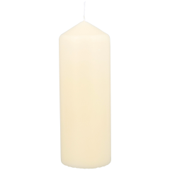 Świeca pieńkowa 20x7 cm biała świeczka gruba