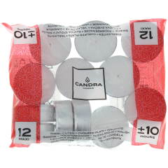Tealight XL Candra 12 sztuk świeczki podgrzewacze