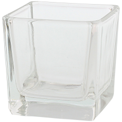 Wazonik 6x6x6 cm Wazon szklany kwadratowy