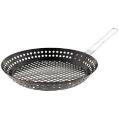 Patelnia do grilla ogniska 30 cm ażurowa na steki ryby
