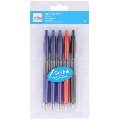 Długopisy żelowe Office Essentials 5 sztuk