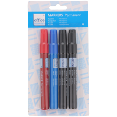 Markery trwale kryjące Office Essentials 4 sztuki