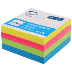 Bloki z karteczkami Office Essentials 4x100 karteczek