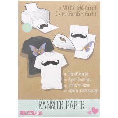 Papier transferowy 5 arkuszy do ozdabiania odzieży