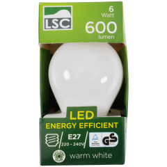 Żarówka LED typu soft-tone LSC 6 watów 600 lumenów