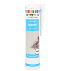 Kit silikonowy Spectrum Malowanie & akcesoria, 280 ml biały