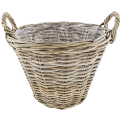 Kosz ratanowy 39 cm pleciony okrągły koszyk