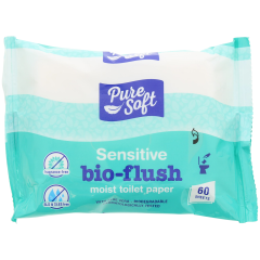 Wilgotny papier toaletowy Pure Soft Bio-Flush, 60 sztuk