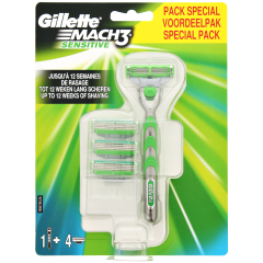 Maszynki do golenia Gillette Mach3 Sensitive, 4 sztuki