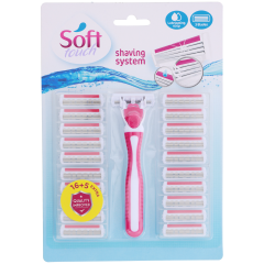 Maszynka do golenia z zapasowymi ostrzami Soft Touch 21 sztuk